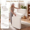 i – Fällbar soffa/säng av chenille med kudde för vardagsrum, sovrum eller hemtkontor – 3 1 2 – Beige