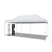 Stort – pop up kapelltält Omedelbart solskydd med hjul – 600 x 300 cm – Vit