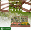 Upphöjda – odlingsbäddar med klätterställning planteringslåda i tallved planteringskärl insynsskydd – 222 x 114 x 110 cm – Brun