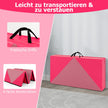 Vikbar – mjuk golvmatta Bärbar Gymnastikmatta Yogamatta – 240 x 117 x 5 cm – Rosa