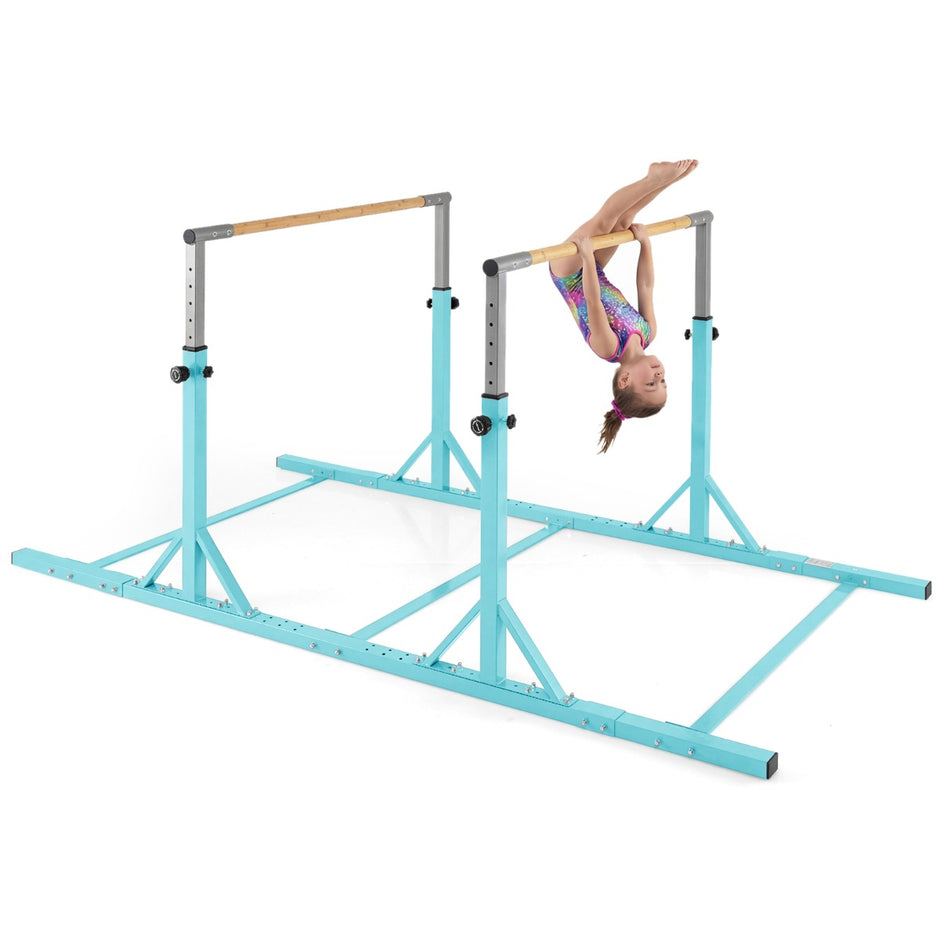 Gymnastikrek – upp till bärkraft, höjdjusterbar och breddjusterbar rekstång – 100 kg – Turkos