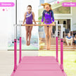 Gymnastikstänger – horisontell stång med justerbar bredd – 250 x 132 x 140 cm – Rosa
