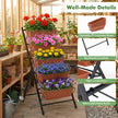 stegs – vertikalt högbed odlingsbed med uttagbara blomlådor – 5 5 – Röd