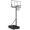 Höhenverstellbarer – Basketballkorb mit Ständer und Rädern, mobiles Korbsystem Ballaufbewahrung – 2 – Svart