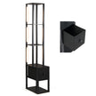 Golvlampa – med justerbar ljusstyrka modern stående sido bord – 43,5 x 26,5 x 169 cm – Svart