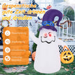 LED uppblåsbar – Halloween spöke med pumpa utomhus skrämmande dekoration – 180 cm – Vit