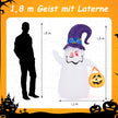 LED uppblåsbar – Halloween spöke med pumpa utomhus skrämmande dekoration – 180 cm – Vit
