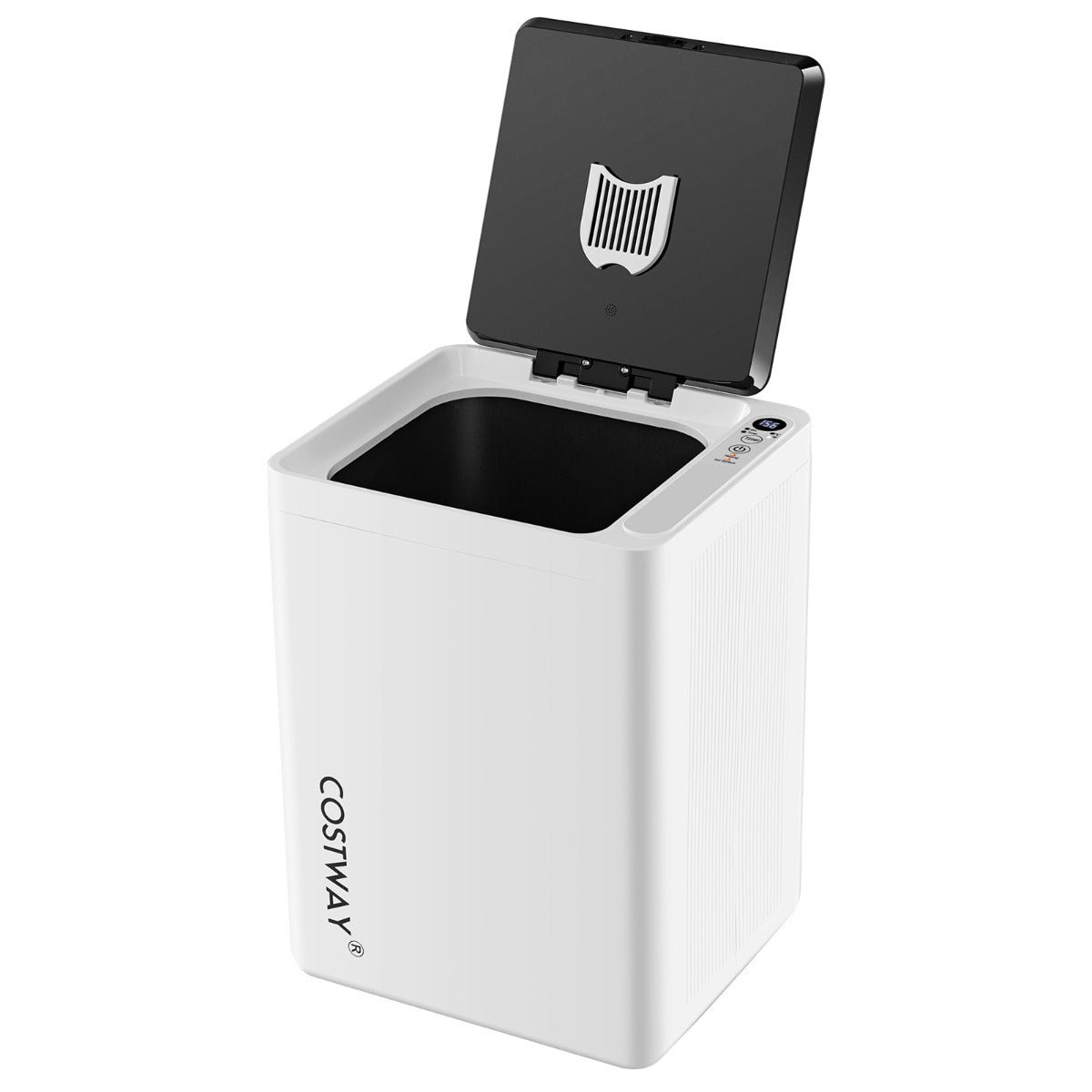 Elektrisk – handdukstork med automatisk avstängning och stegs timer LED display – 6 – Vit