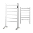 Elektrisk – handdukstork med timmars timer och överhettningsskydd LED display aluminium – 8 – Silver