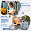delat – set Barnbagageset tums rullande resväska med ryggsäck och nackkudde bagagelapp lunchlåda – 5 16 – Blå