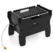 i – kolgrill och gasgrill bärbar eldstad med rostfritt stål galler bärväska – 2 1 – Svart