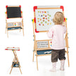 Trästafli – Roterande stående barnstafli – 62 x 45 x 118 cm – Färgglad