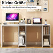Litet – skrivbord med fack PC – 2 80 x 40 x 74 cm – Vit