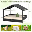 Korg – hundhydda med baldakin, upphöjd rattan soffa för små och medelstora hundar upp till kg, – 60 . – Beige