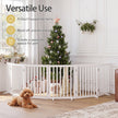 Hundgaller – Trä Hopfällbart Husdjursgaller med stödben delat skyddsgaller avspärrningsgaller Högt – 3 6 60 cm – Vit