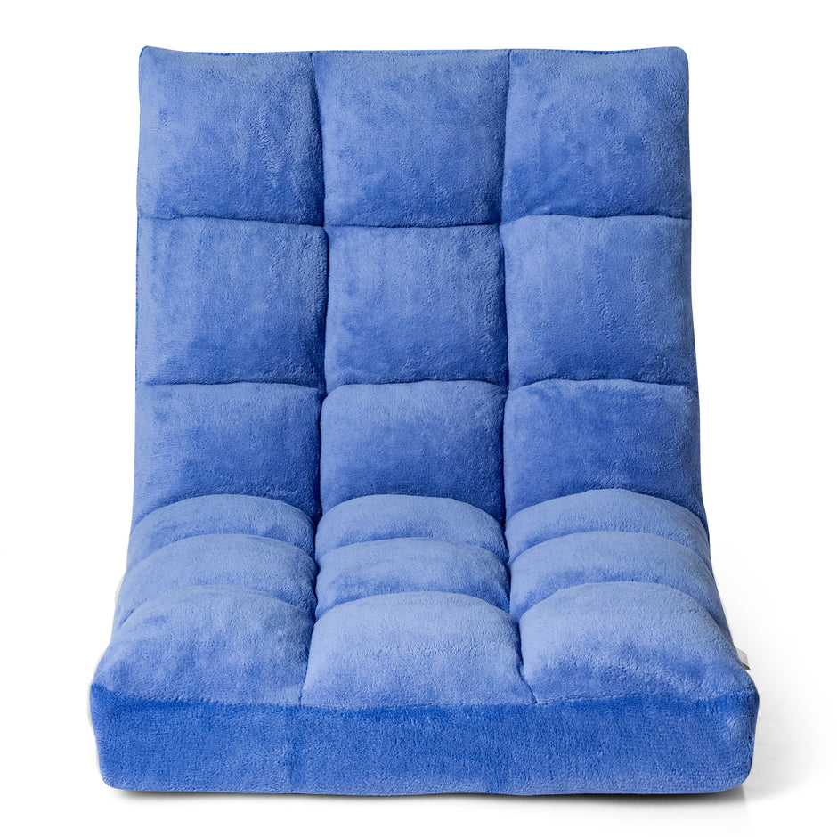 Golvstol – Justerbar med ryggstöd Golvkudde – 105 x 56 x 15 cm – Blå