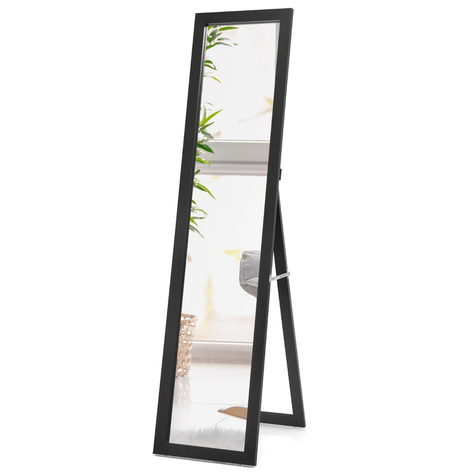 i – helspegel hellängdsspegel med träram – 2 1 37 x 155 cm – Svart
