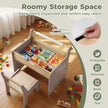 i – trädbarnstolgrupp med vändbar och avtagbar bordsskiva, barnbord – 3 1 – Grå