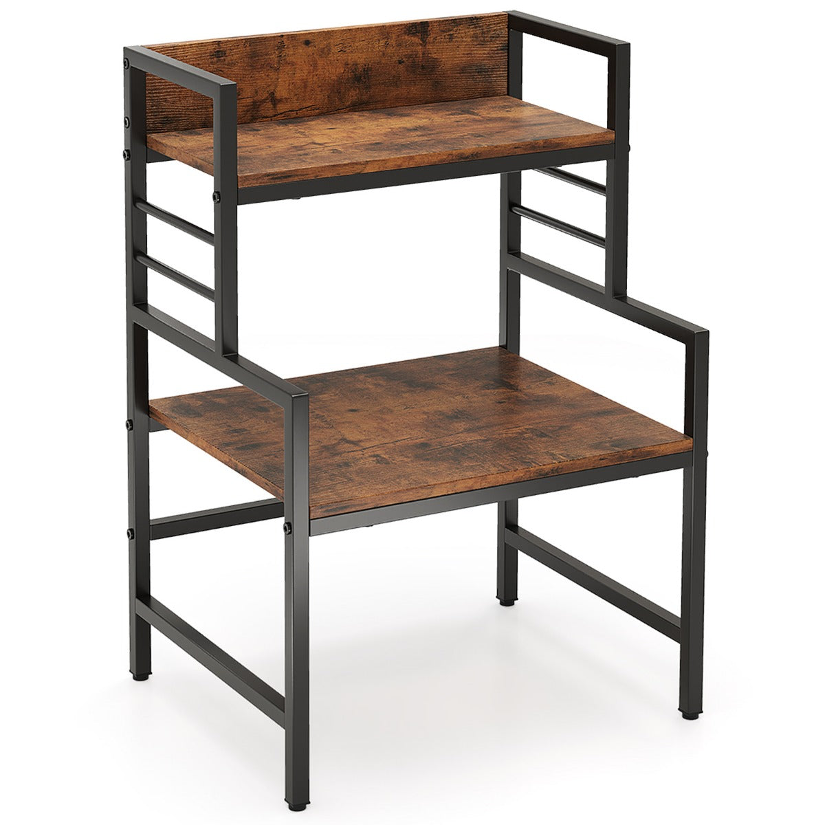 vånings – mikrovågsställ med öppna hyllor – 3 2 52 x 42 x 78 cm – Rustik brun