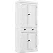 Köksskåp – Bufféskåp av trä med ställbara hyllor – 183 cm 76 x 40 x 183 cm – Vit