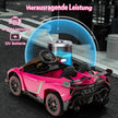Lamborghini – elbil för barn med fjärrkontroll och LED strålkastare horn musik – Rosa