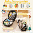 delad – barnresväska + ryggsäck 10”+14” barnvagn med hjul – 4 – Svart