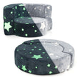 i – barnsoffa rund leksoffa Glow in the Dark klädd med avtagbart överdrag – 2 1 – Grå