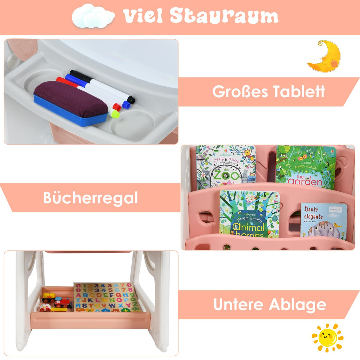 i – barn konststafli dubbelsidig magnettavla och – 2 1 – Orange