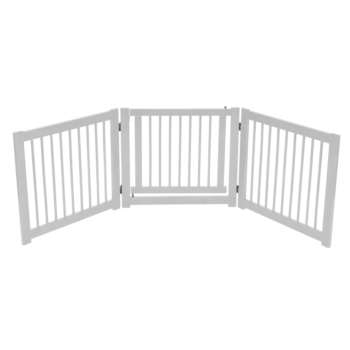 Vikbar – delad hundspärr med furugrind för dörrar/trappor hög – 3 61 cm – Vit