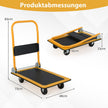 Fällbara – transportvagnar med en bärkraft på upp till Plattformvagn 360° svängbara hjul och handtag – 150 kg – Orange