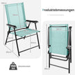 Solstolar – Set med hopfällbara uteplatsstolar Mintgrön – 2 65 x 60 x 93 cm – Grön