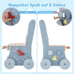 i – Baby Walker Tool Toy med Multi Activity Center och lägre förvaring – 2 1 – Blå