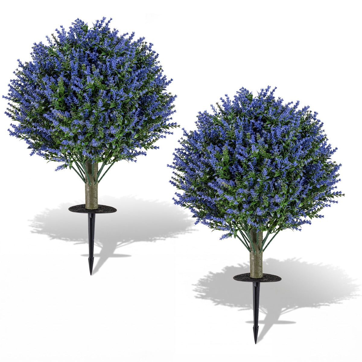Delnings – Set Konstväxt Lavendel Med Jordspets och Ständigt Gröna Blad Stjälkar Dekorväxt – 2 – Grön