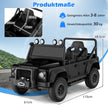 Land – Rover Defender elbil med fjärrkontroll för föräldrar – Svart