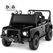 Land – Rover Defender elbil med fjärrkontroll för föräldrar – Svart