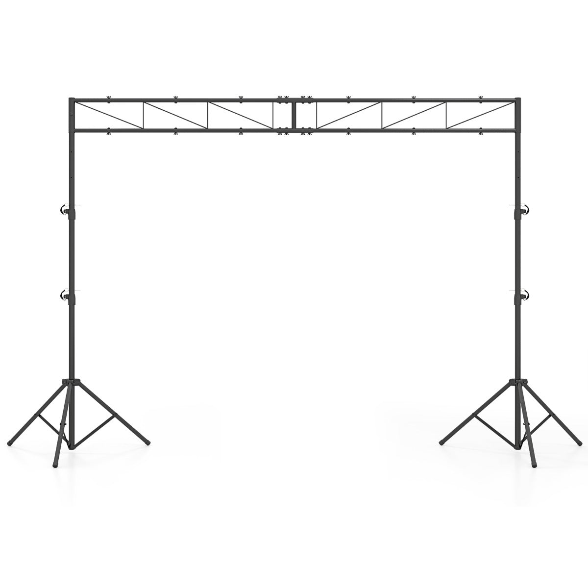 Långt – lightstativ med tvärarm, höjdbart DJ lampstativ – 140-265 cm 360 cm – Svart
