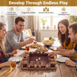 Shut – The Box spel för med tärningar och robust – 2-4 2 – Brun