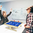 Magnetiskt – minifotbollsbord med bollar och magnetiska handtag för spelare +Blå – 2 2 2 – Natur