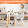 Barnbord – med stolar set graffiti bordsskiva Höjdjusterbar barnsittgrupp – 4 – Natur
