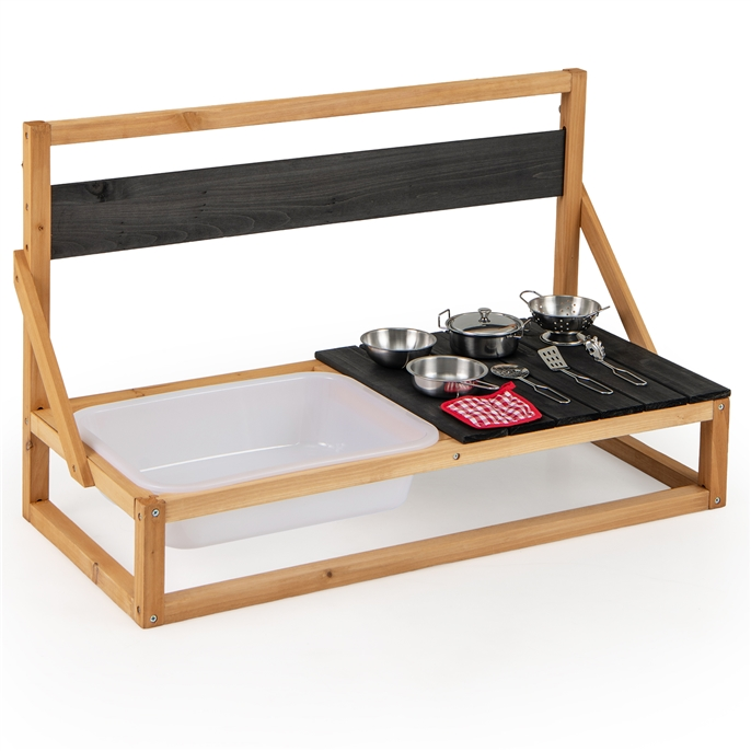Lerkök – Barn Utomhus Gran Trä med tillbehör – 81 x 36 x 49 cm – Natur