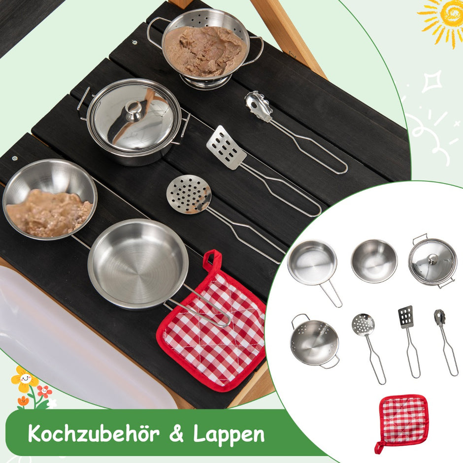 Lerkök – Barn Utomhus Gran Trä med tillbehör – 81 x 36 x 49 cm – Natur