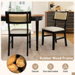 Matstolar – pack köksstolar med stoppad sits gummibensben – 2 – Svart