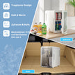 Minikylskåp – Bärbart med LED spegel – 10 L 23 x 28 x 34 cm – Vit