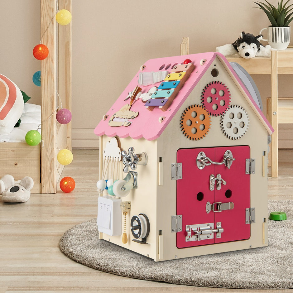 Lekstuga – för barn med sensoriska spel och förvaringsutrymme från år – 3 – Rosa