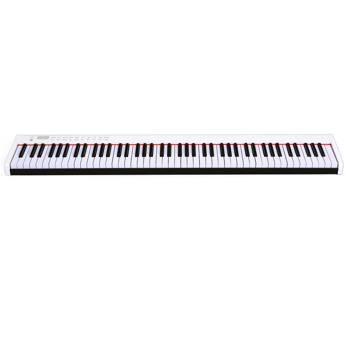 Digitalt – piano med tangenter Bärbar elektronisk klaviatur + – 88 127 x 21,5 x 6,5 cm – Svart och vit