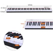Digitalt – piano med tangenter Bärbar elektronisk klaviatur + – 88 127 x 21,5 x 6,5 cm – Svart och vit