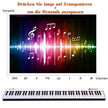 Digitalt – piano med tangenter Bärbar elektronisk klaviatur + – 88 127 x 21,5 x 6,5 cm – Svart och vit