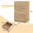 Sängbord – med lådor sidobord nattduksbord för resårmadrass – 3 38 x 35 x 66 cm – Natur