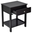 Set – med vånings sängbord lådor, nattduksbord, – 2 2 48 x 40 x 58 cm – Svart