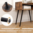 Sängbord – sidobord med öppet fack soffbord metallstödben rustikt brunt st – 50 x 32 x 58 cm 2 – Rustik brun